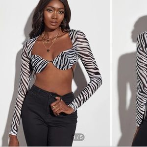 Zebra crop top
